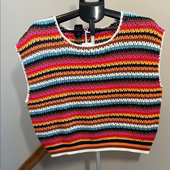 Marine Layer NWT Colorful Striped Knit Sleeveless Top - Size XL - Picture 4 of 7